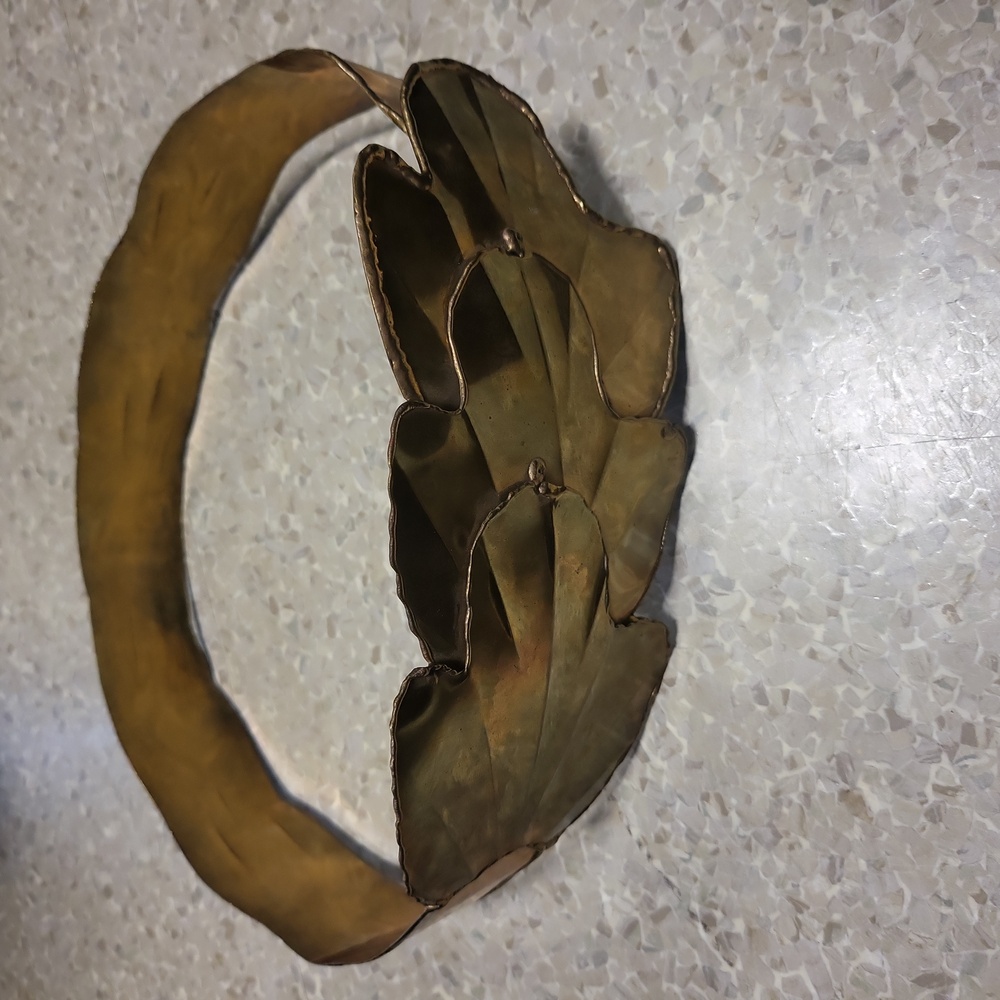 Vintage Brass Coresett wide retro Belt 36"